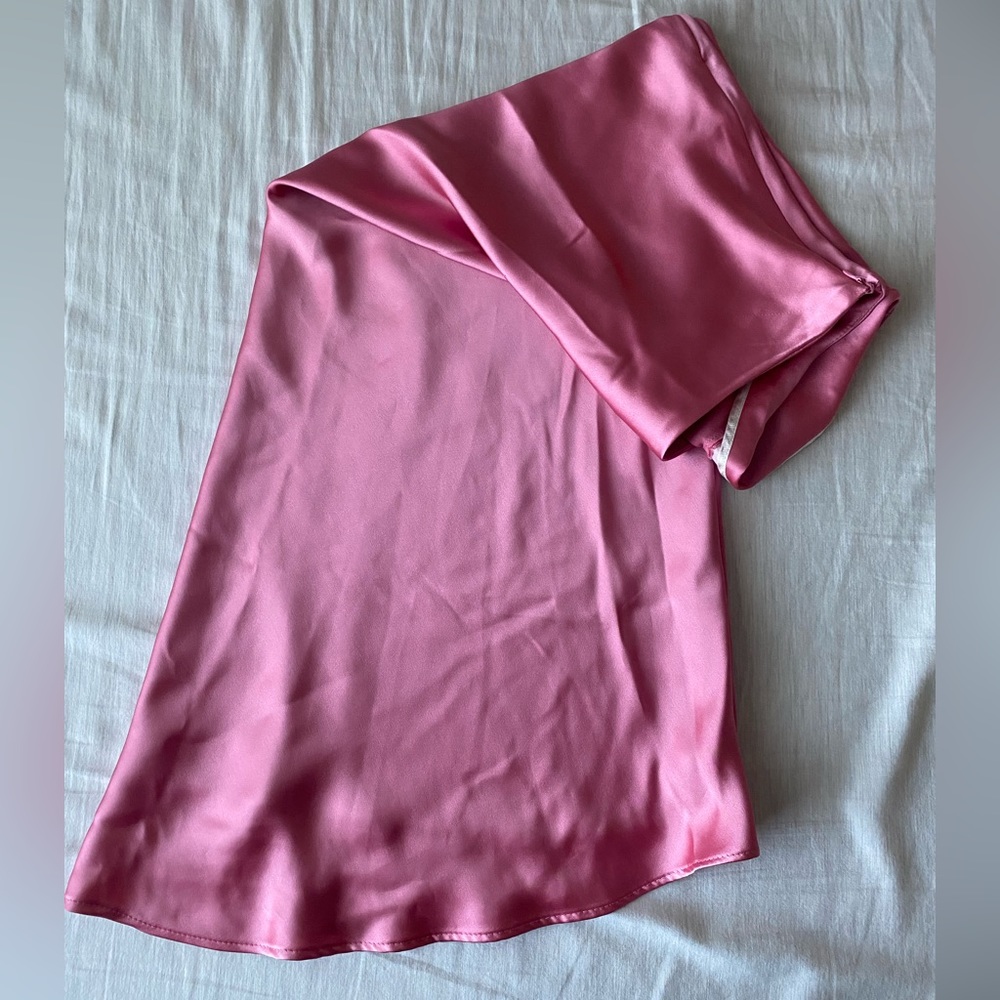 Zara silky hot pink skirt